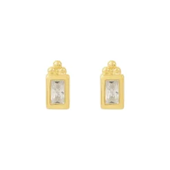 Louise Hendricks Boucles D Oreilles^Puces D'Oreille Baguette - Driss White