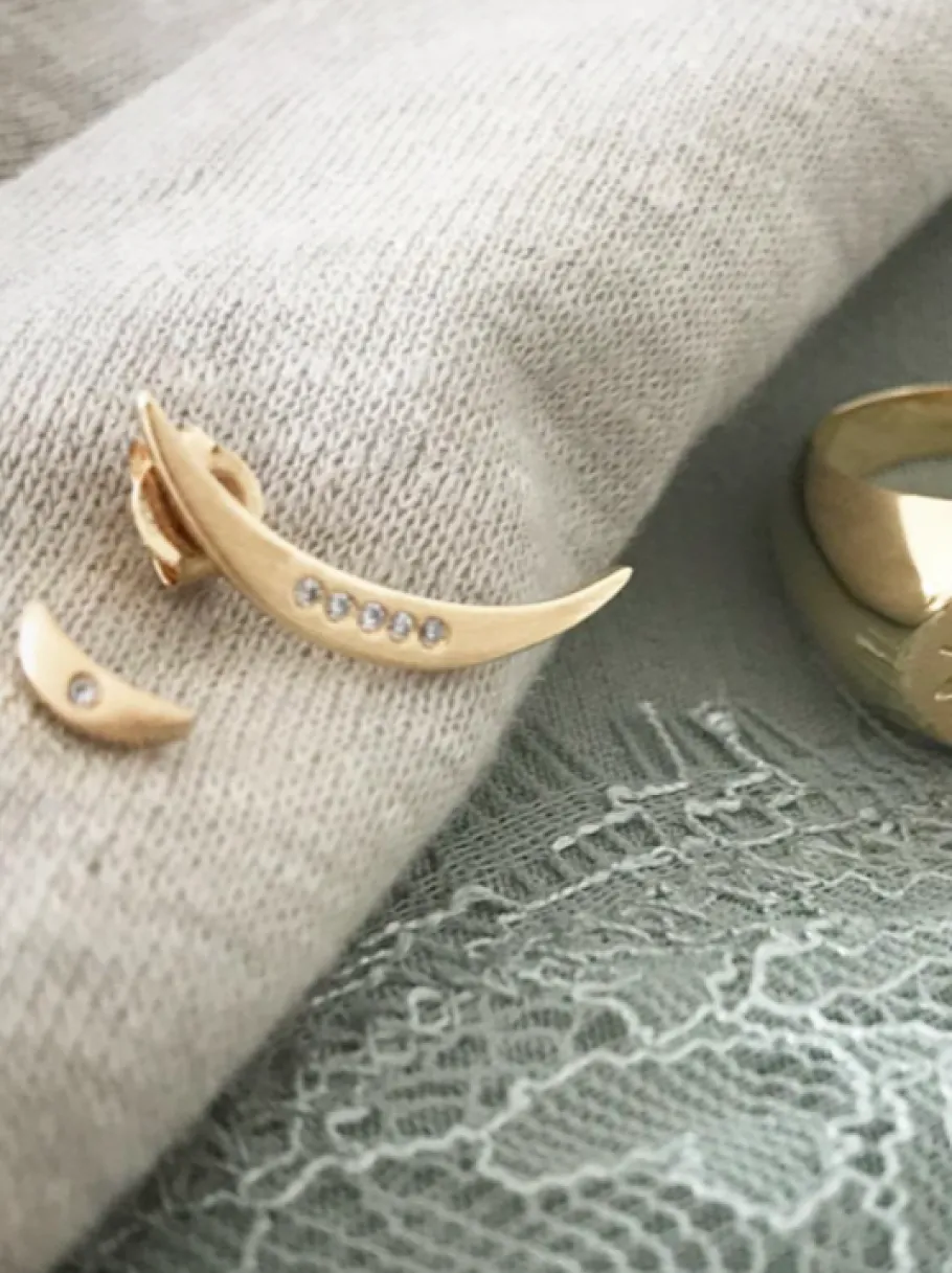 Louise Hendricks Boucles D Oreilles^Studs - Moon Xs